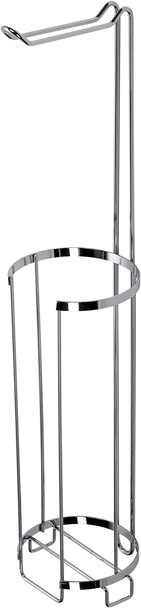 Croydex Freestanding Toilet Roll Holder Chrome Plated Bathroom Storage Caddy