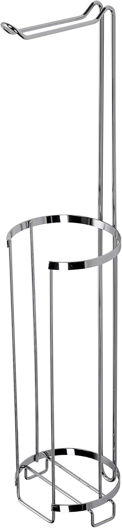 Croydex Freestanding Toilet Roll Holder Chrome Plated Bathroom Storage Caddy