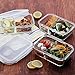 2 Compartment Glass Meal Prep Containers (3, 30 Oz) - Food Storage Containers with Vented Lids | Glass Bento Box Lunch Box for Adults | Leakproof Food Prep Containers | Portion Control Food Containers