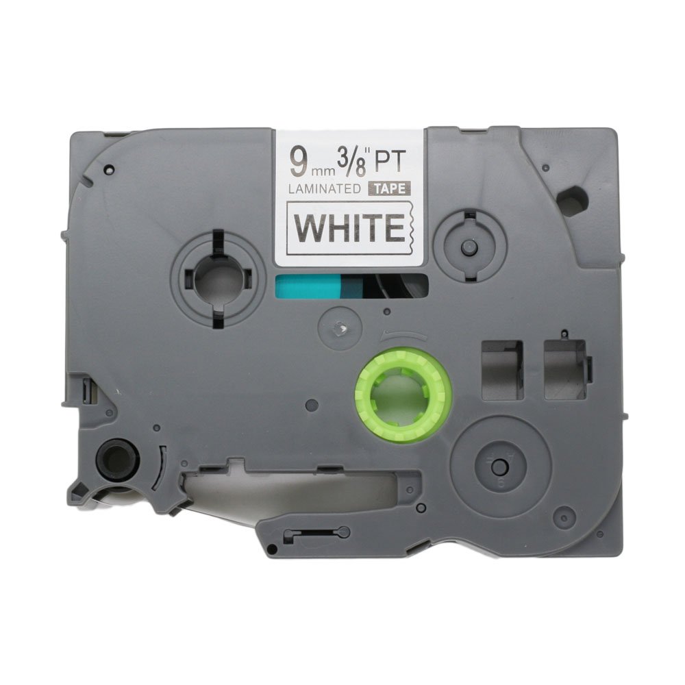 BROVACS 1 Pack Black on White Label Tape Compatible for Brother P-Touch TZ 221 TZe 221 9mm 3/8" OPA1122