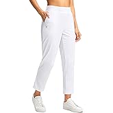 G GRADUAL Women's Pants Ankle 7/8 Golf Pants 3 Pockets Stretchy Petite Travel Pants Inner Drawstring for Work Business Casual