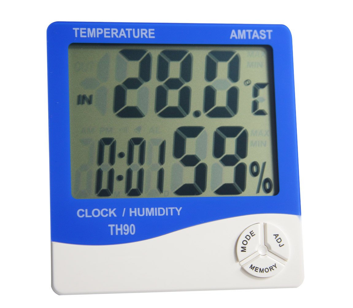 AMTAST Temperature Meter Humidity Gauge Digital Thermometer Hygrometer Light Weight Temperature Monitor Humidity Test