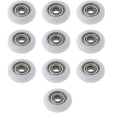 MinnowXY 10 Pcs Nylon Pulley Furniture Drawer Roller Bearing Wheel Sliding Door Wheels Runner Hardware Smooth