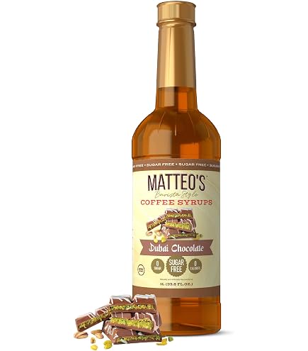 Amazon.com: Matteo's Dubai Chocolate Syrup for Coffee, Lattes
