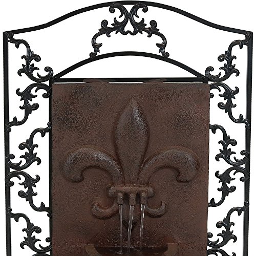 Sunnydaze French Lily Outdoor Wall Water Fountain Waterfall Wall