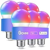 Govee Smart Light Bulbs, WiFi & Bluetooth Color Changing Light Bulbs, Music Sync, 16 Million DIY Colors RGBWW Color Lights Bu