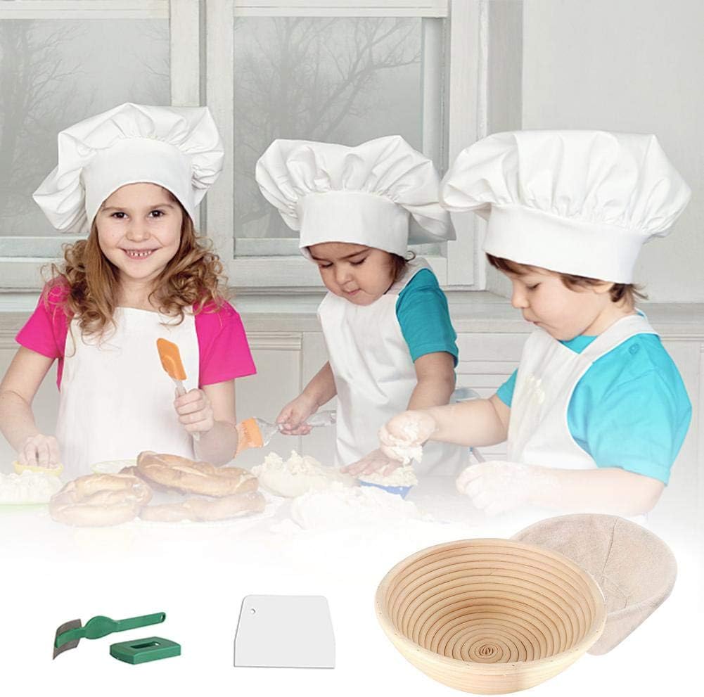 Wustrious 5/7/8/9inch Bread Banneton Proofing Basket Set - Round Rattan Handmade Banneton Bread Proofing Basket with Cloth Liner, Dough Scraper and Bread Lame for Sourdough Bread, Baking handsomely