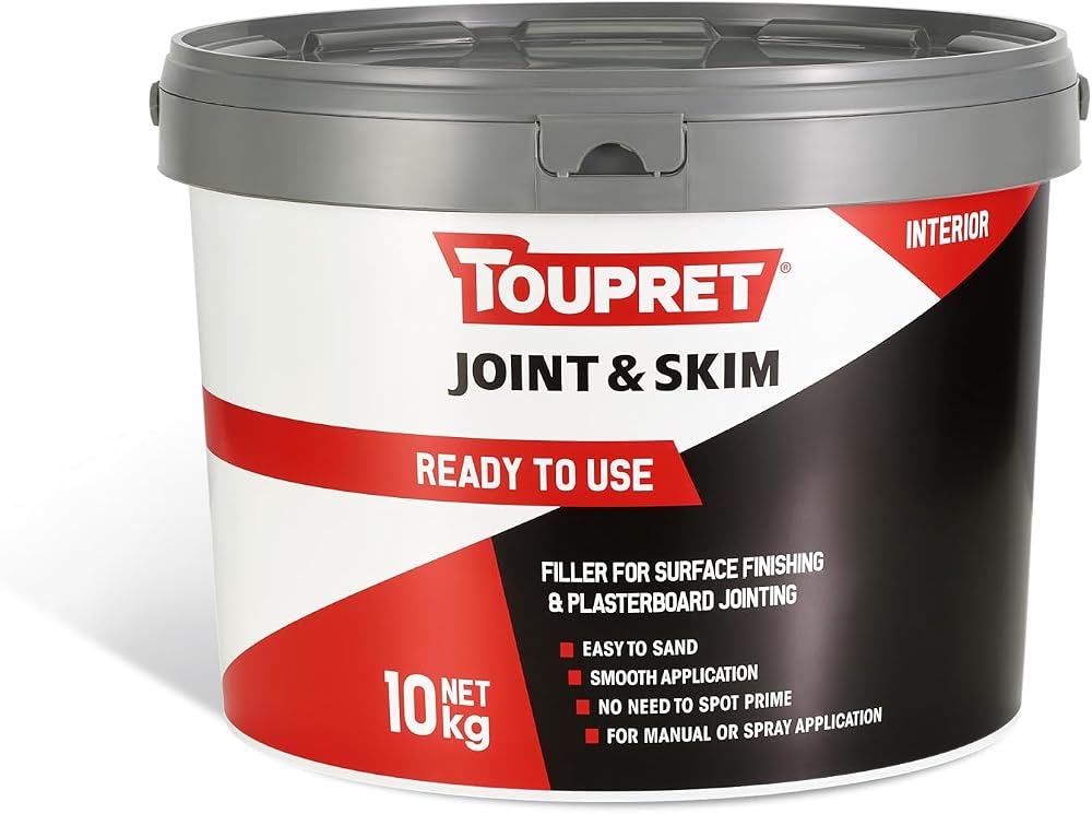 Toupret Joint, Skim & Fill Quick Dry 10kg - Crack Resistant Filler