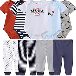 Baby Layette Set Baby Boys' 9-Piece Bodysuits Pants