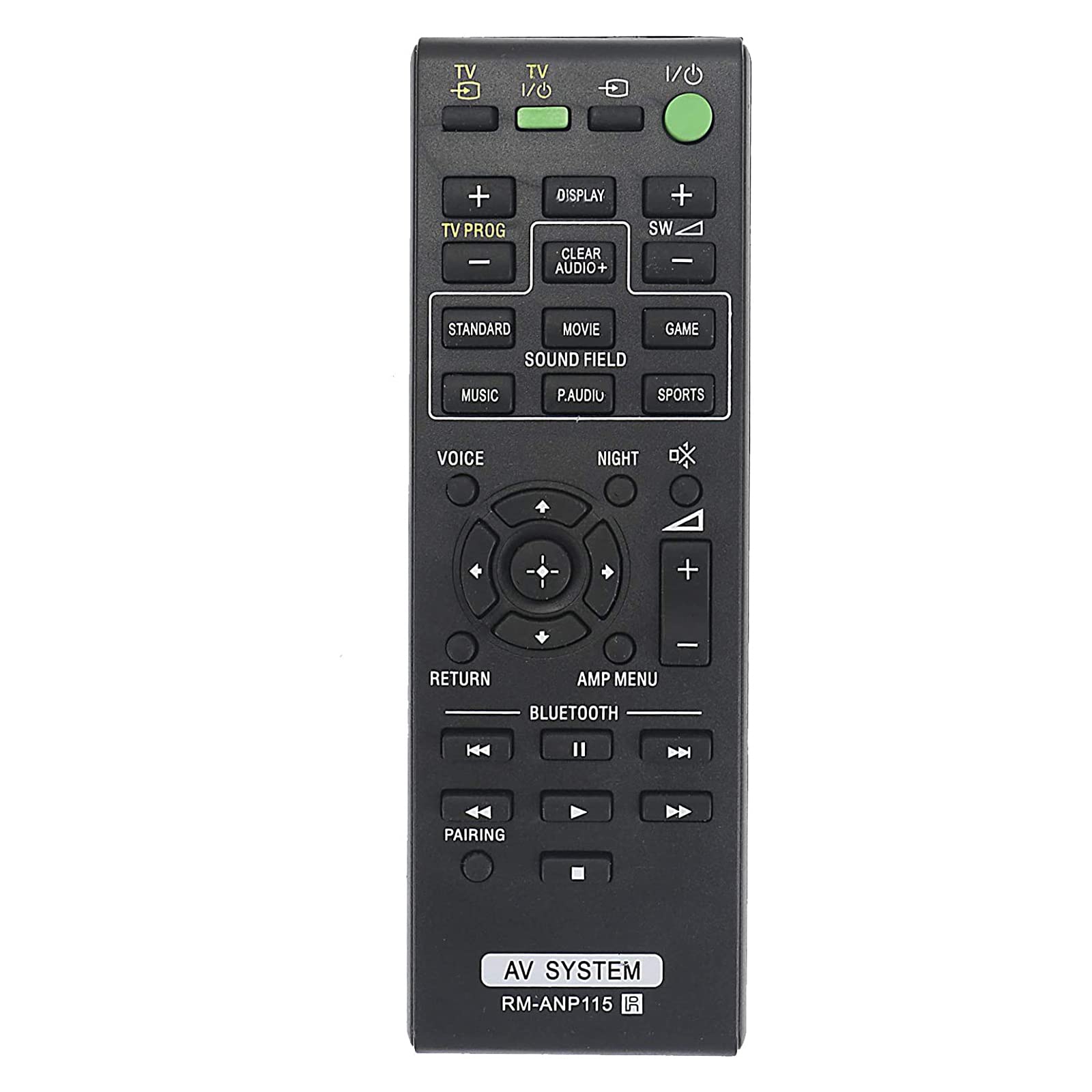 VINABTY RM-ANP114,RM-ANP115 Replacement Remote Control fit for Sony Sound Bar HT-CT370 HT-CT770 SA-CT370 SA-CT770 HTCT370 HTCT770 SACT370 SACT770 RMANP115 SA-WCT370 SA-WCT770 SA-CT37