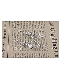 Isenretail aretes de bisutería de plata esterlina 925 con colgantes de doble borla doblada, largos, para mujer