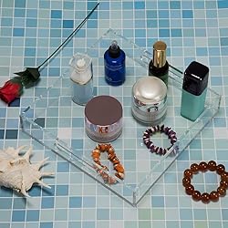 KEVLANG Clear Sturdy Acrylic Serving Tray with
