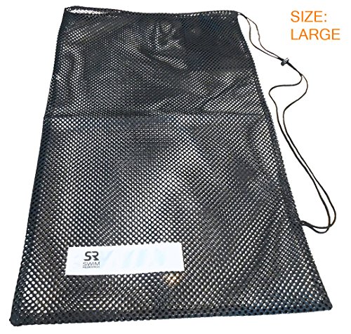 Swim Research Black Mesh Equipment Bag with Adjustable Closure (Large)