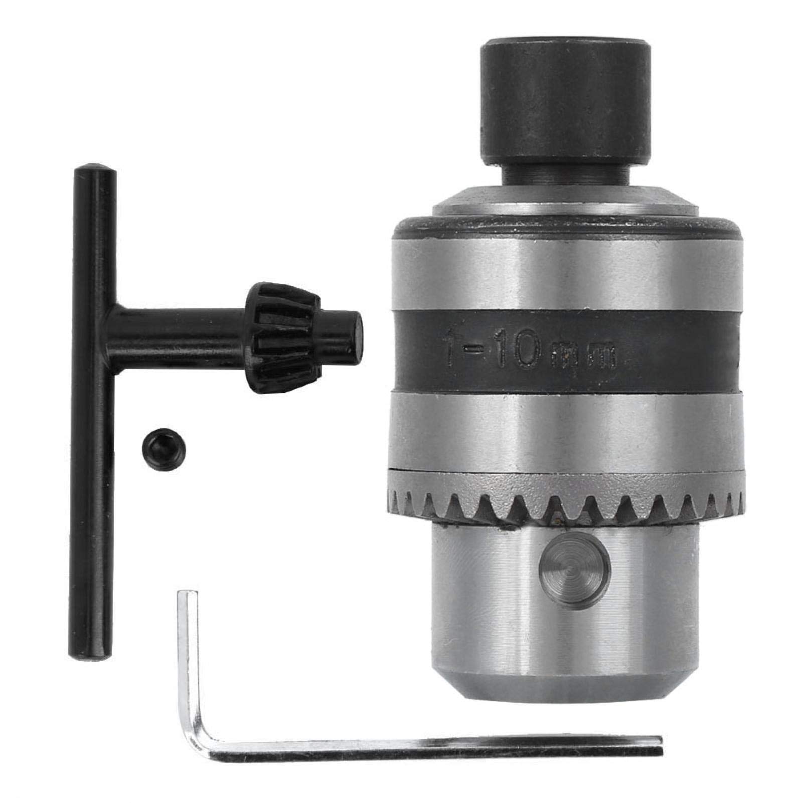 Samfoxy 3-Jaw Clip Key Type Drill Chuck, Electric Drill Chuck Key 8mm Fixing Hole Drill Chuck for Grinding Polishing Machine