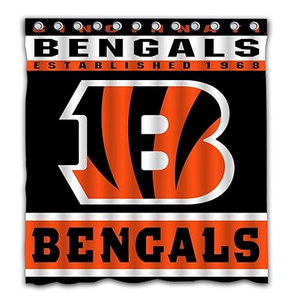 Amazon Com Potteroy Cincinnati Bengals Team Design Shower Curtain