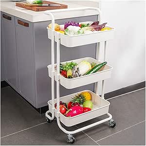 LCHY Carro de Cocina con Cuatro Ruedas de laminación Smooth fácil Poner