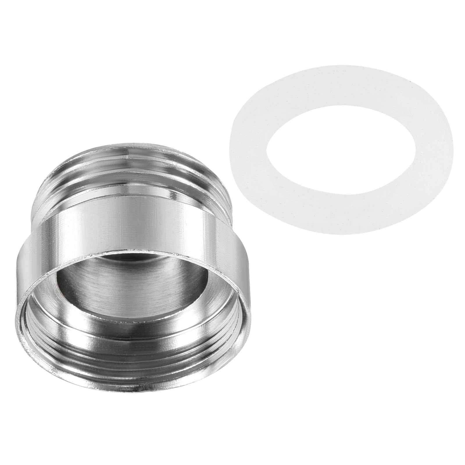 MACHSWON G1/2 Male to M22*1.0 Female Thread Faucet Adapter, Chromed Aerator Connector Fitting for Garden Hose Water Filter, Silver