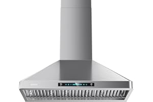 IKTCH Wall Mounted Range Hood 30 inch, 900 CFM Ducted/Ductless Stainless Steel Range Hood with Gesture Sensing & Touch Control IKP02R-30