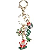 Atiyaer Christmas Valentines Easter Holiday Enamal Pendant Keychain,Cute Bag Charm Gifts for Lovers