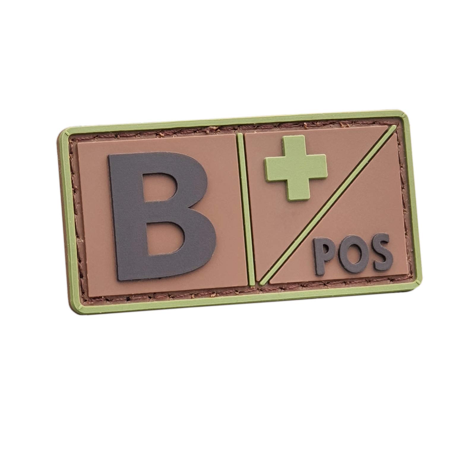 Multicam Small BPOS Blood Type B POS B+ PVC 1x2 inch OCP Morale Tactical Touch Fastener Patch