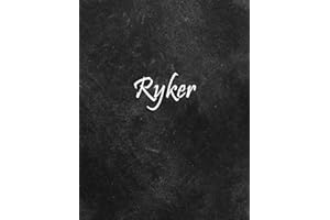 Ryker: Personalized Name Notebook | Wide Ruled Paper Notebook Journal | For Teens Kids Students Girls| For Home School Colleg