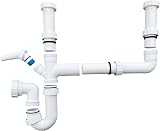PlumbEZ Double Bowl Sink Waste Kit 75mm Water Seal 1.1/2 inch BS EN 247-1 view 4