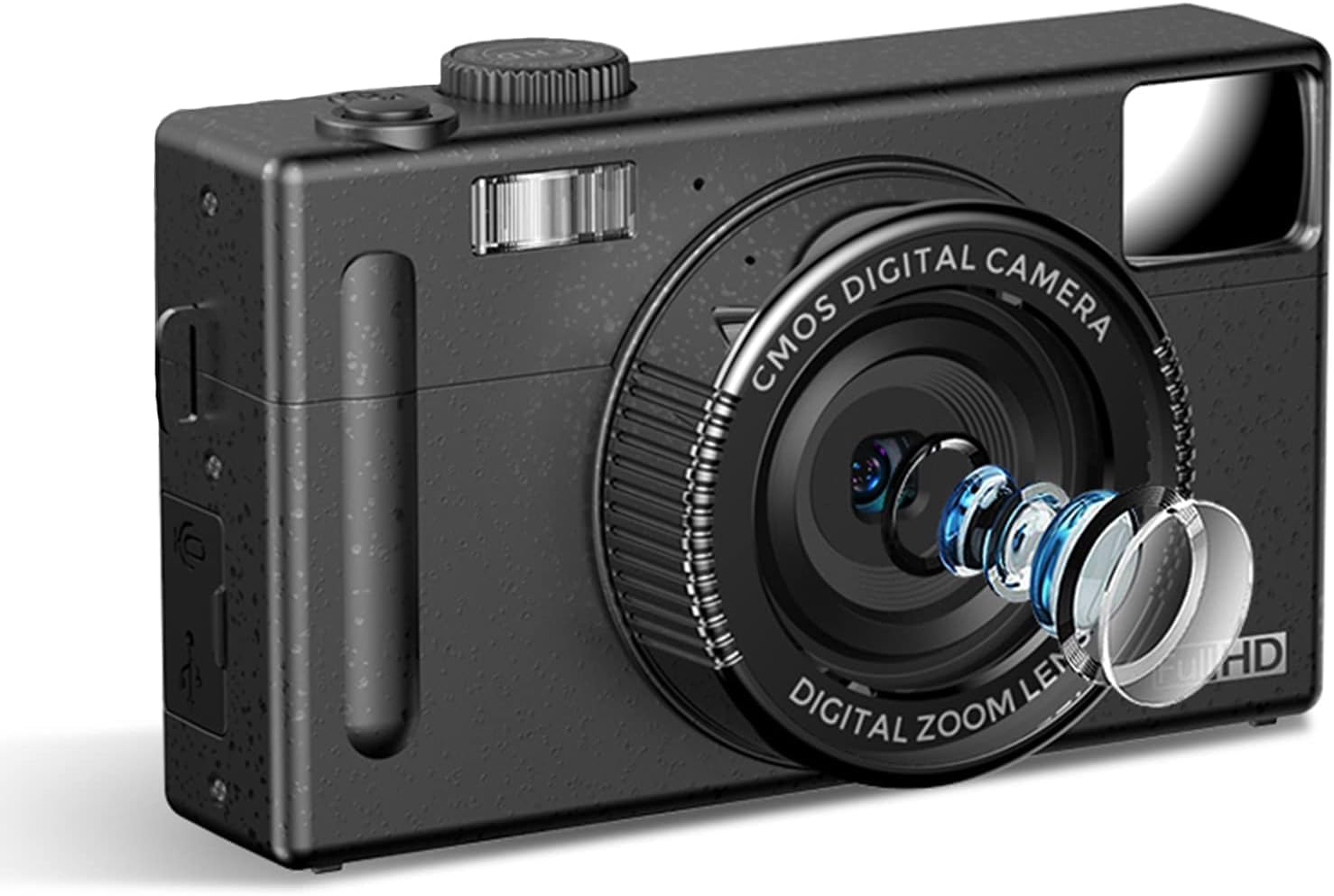 Andoer 1080P Compact Digital Camera Video Camcorder 48MP 3.0 Inch TFT Auto Focus 16X Digital Zoom Anti-shake Face Detect Smile Capture Beauty Face Selfie Mirror for Kids Teens Friends