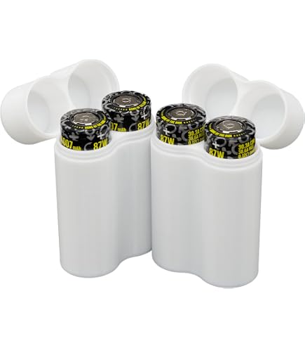 18650 Étui de rangement pour batterie portable à 2 emplacements (piles non incluses) (bleu