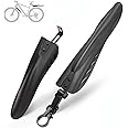 Fat-Cattie Adjustable Road Mountain Bike Bicycle Cycling Tire Front/Rear Mud Guards Mudguard Fenders Set (Black-2)