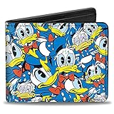 Buckle-Down Men's Donald Duck 5-Poses Stacked Collage, Multicolor, Standard Size