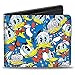 Buckle-Down Men's Donald Duck 5-Poses Stacked Collage, Multicolor, Standard Size
