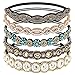 Frienda 5 Pieces Woman Elastic Rhinestone Beaded Headband Handmade Crystal Hair Bands Hair Accessories
