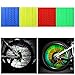 Oumers 4Sets/48pcs Cycling Wheel Spoke Reflector Clips,Reflective Warning Strip,Bicycle Wheelchair Cycle Reflector Clips,Bike Safety Clip for Wheel Reflective Tube (12Blue +12Green +12Red +12Yellow)