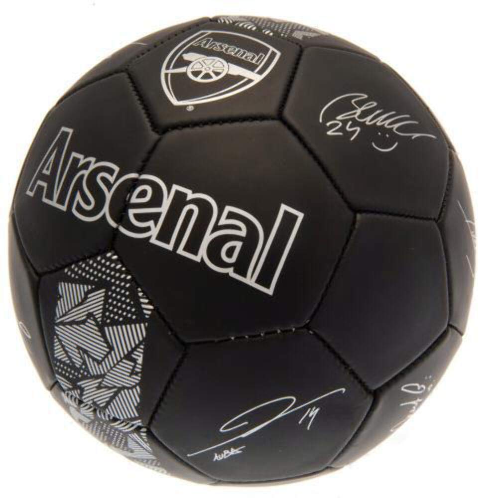 Club Licensed Arsenal Signature Ball - Black/Silver (Size 5), One Size