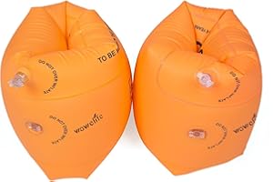 Wowelife Arm Floaties for Kids Inflatable Pink Blue Orange Toddler Swim Arm Bands Pool Kid Arm Floaties for Swimming Pool Water Wings for Toddlers and Adults 3-5-6-12yrs