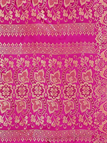Shonaya Women's Woven Polyester Silk Magenta Designer Saree With Unstitched Blouse Piece - Image 8