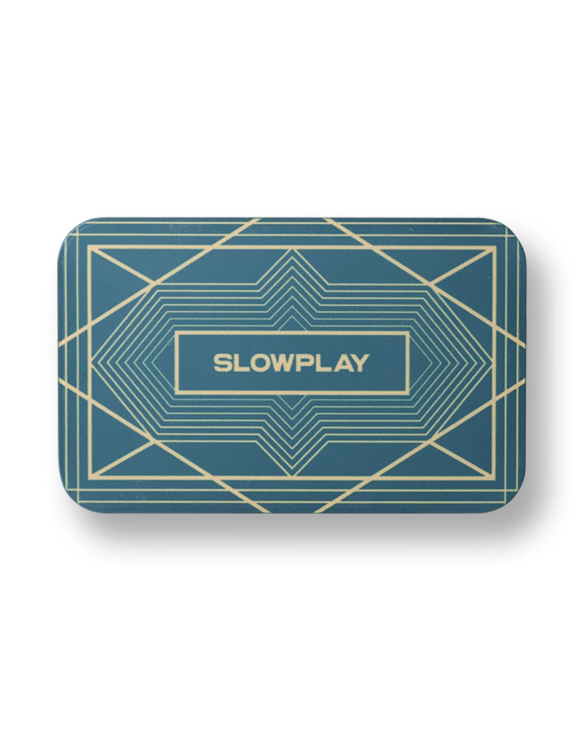 SLOWPLAY Rectangular Poker Chips Plaques in Green, Pack of 10 Pcs, European Style Professional Plaques Without Denomination, 34-Gram Ceramic Composite