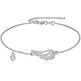 URONE Angel Wing Bracelet for Women 925 Sterling Silver Angel Bracelet Angel Jewelry for Women