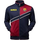 Icon Sports BARÇA Legacy Track Jacket – Adult Sizes - FC Barcelona Licensed Fan Zip Jacket