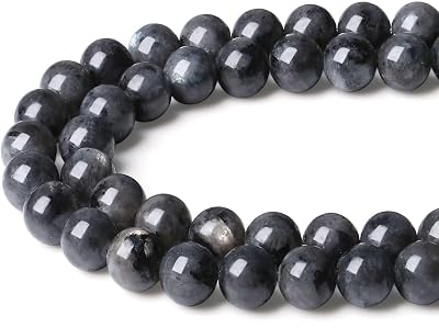 XIANNVXI 8mm Labradorite Beads Grey Moonstone for Jewelry 45-47pcs Gift Box