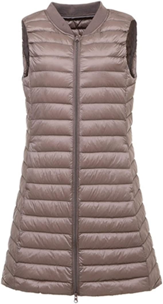 Amazon ダウンジャケット レディース インナーダウン ウルトラライトダウン ロング丈 軽量 防寒 暖かい ダウンベスト 大きいサイズ ノースリーブおしゃれ インナーダウンジャケット 中綿コート 春秋冬 アウトドア 登山 レディース 通販