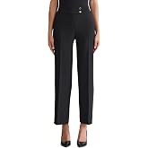 Kasper Women's Stretch Crepe Tab Waist, Wide-Leg Pant