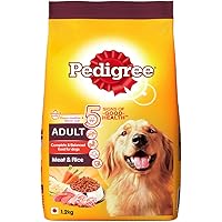 Pedigree Adult Dry Dog Food, Meat & Rice, 1.2kg Pack