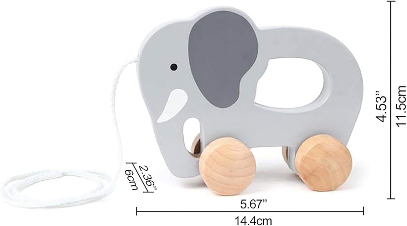 hape elephant wooden push and pull toy