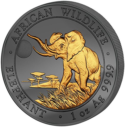 2016 SO GOLDEN ENIGMA Elephant African Wildlife 1 Oz Silver Coin