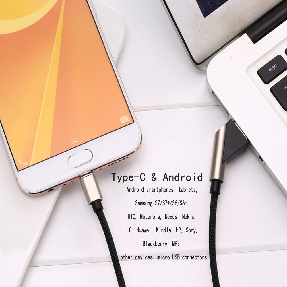 Fast Charging Micro USB Cable Galaxy S7 Charger Android Charger Cable/Samsung Fast Charging Cable for Galaxy S7/S6/, Sony, Motorola(3.2ft, 1 Pack,Black)