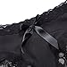 Hey HeyMay Cute Lace Sexy Underwear Women With Bow-Tie Ladies Crothchless Panties Bottom Sexy Thongs For Women Lingerie (S, Black)