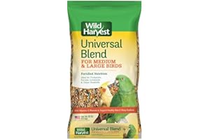Wild Harvest Universal Blend for Medium and Large Birds 10 Pounds; Fortified Nutrition