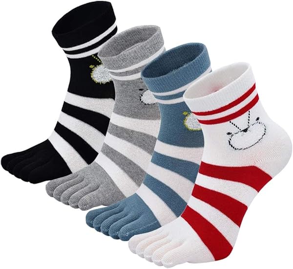 Amazon Toe Sock レディース かわいい猫 犬 5本指ソックス コットン アスレチック ランニング 足首ソックス 女の子用 Us サイズ 6 10 カラー ブルー 靴下 レッグウェア 通販
