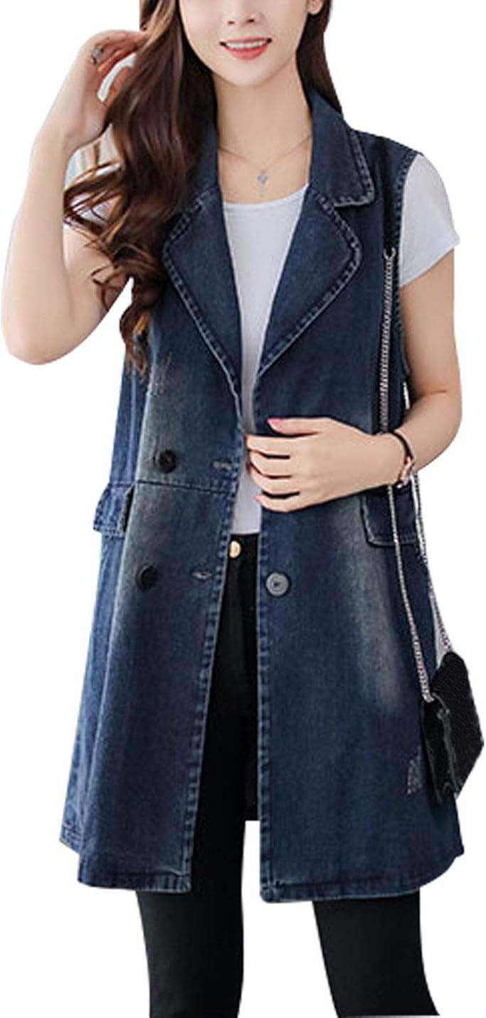 long jean vest